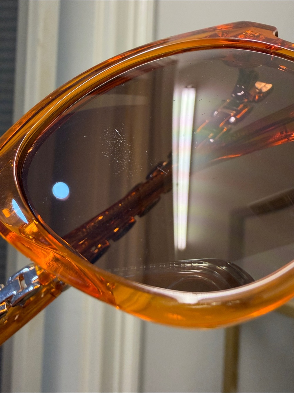 Diff Chance Sunglasses In Orange Acetate - Picture 10 of 11